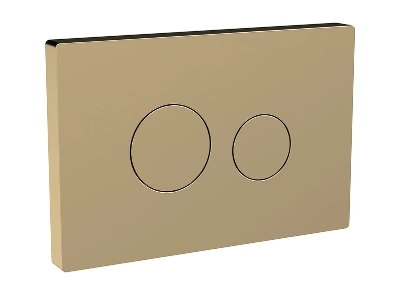 nuie MDPP03R Ceramics Accessories Round Push Button Plate for Pneumatic Dual Flush, 70mm x 99mm, Brushed Brass