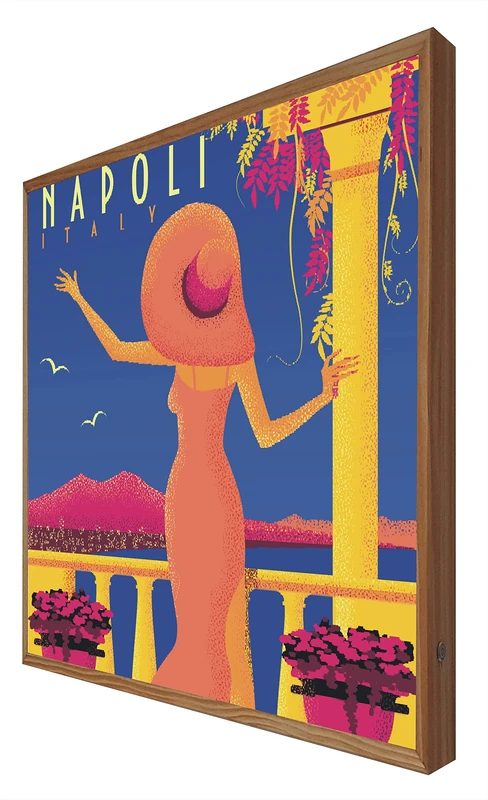 CCRETROILUMINADOS Napoli Vintage Backlit Sign: Travel Series