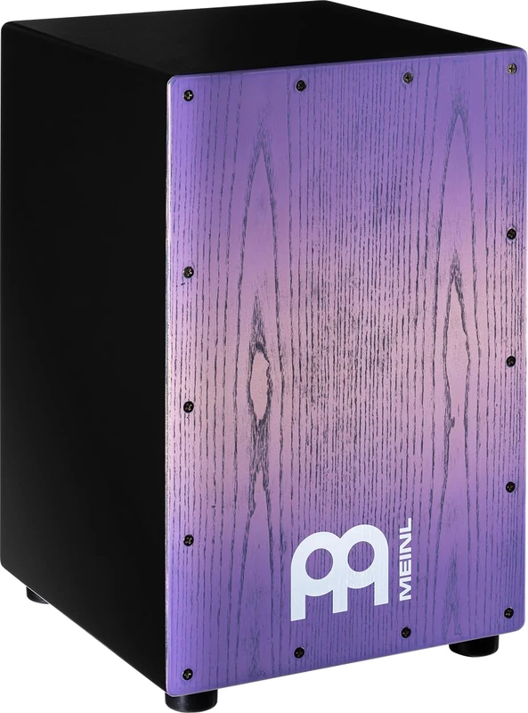 Meinl Percussion Headliner Cajon Instrument - Compact Drum Box with 2 Snare Wires - Playing Surface Lilac (MCAJ100BK-LPF)