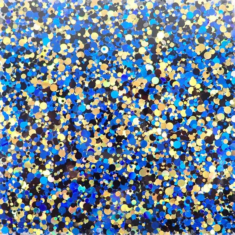 Blue Chunky Glitter Cast Acrylic Sheet, 3mm thick (600x500mm)