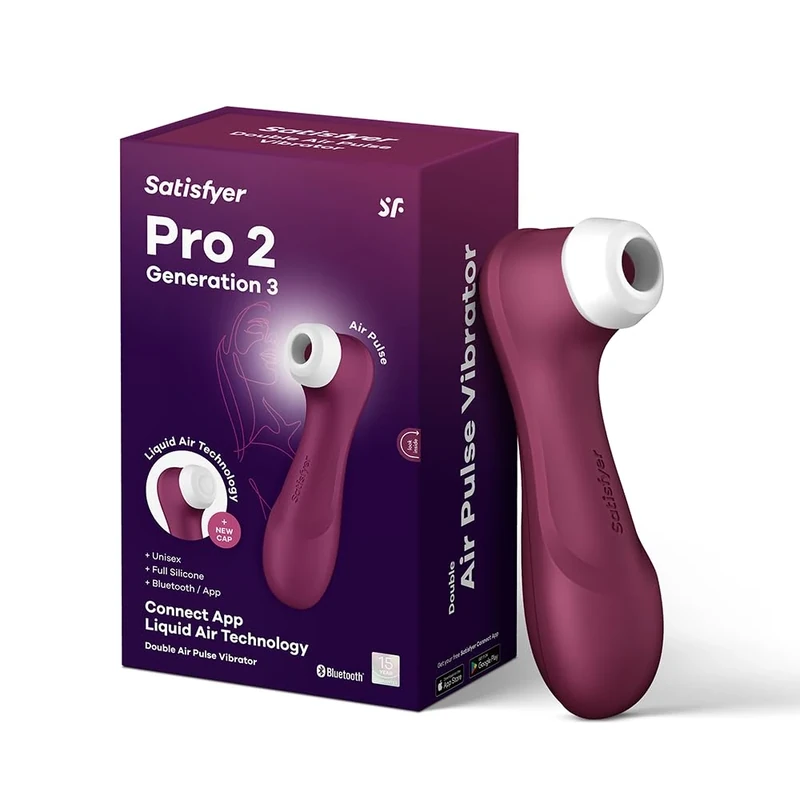 Satisfyer Pro 2 Generation 3 Vibrator with Connect APP | Liquid Air Technology | Quiet Powerful Clitoral Stimulation | Pressure Wave Adult Vibrator | Sex-Toy Gift for Women | Dildo Massager