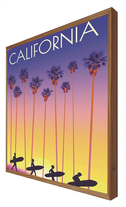 CCRETROILUMINADOS Vintage Backlit California: Travel Series Sign