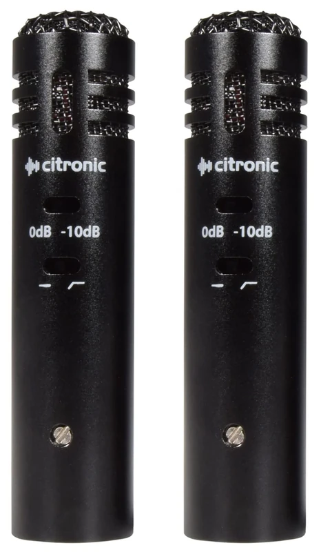 citronic | Ultra Sensitivity Mini Cardioid Condenser Microphones | Supplied as a Pair