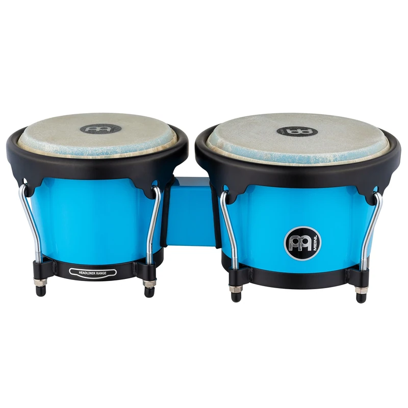 Meinl Percussion Bongos Journey Series - 2 hand drums with 6.5 and 7.5 inches - including tuning key - ABS plastic, Blue (HB50GB)