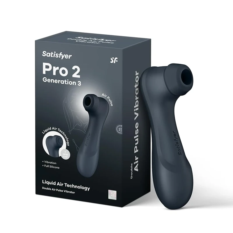 Satisfyer Pro 2 Generation 3 Vibrator | Liquid Air Technology | Quiet Powerful Clitoral Stimulation | Pressure Wave Adult Vibrator | Sex-Toy Gift for Women | Dildo Massager