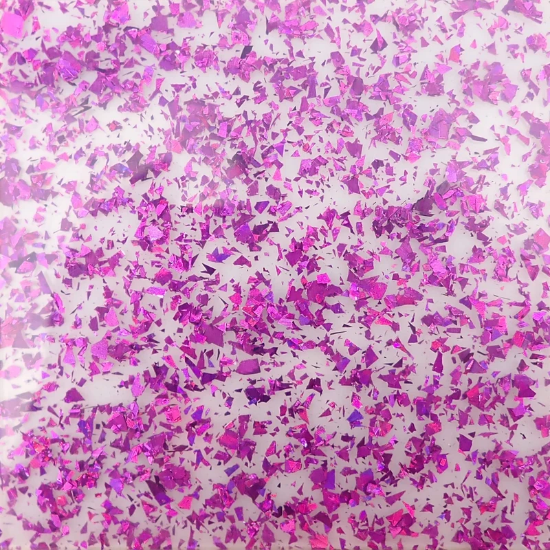 Incudo Purple Transparent Chunky Glitter Acrylic Sheet - 600x500x3mm