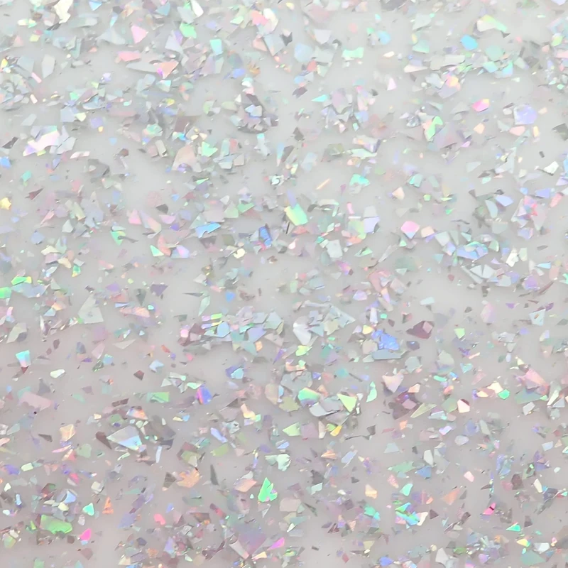 Incudo Silver Transparent Chunky Glitter Acrylic Sheet - 1000x600x3mm
