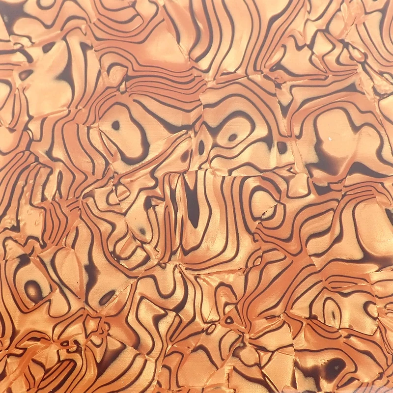Brown Tiger Shell Celluloid Laminate Cast Acrylic Sheet, 3mm thick (1000x600mm) - Image 1