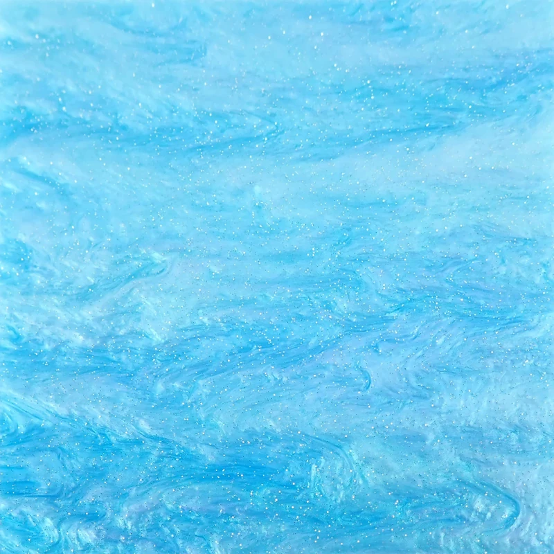 Incudo Sky Blue Glittering Pearl Acrylic Sheet - 600x500x3mm