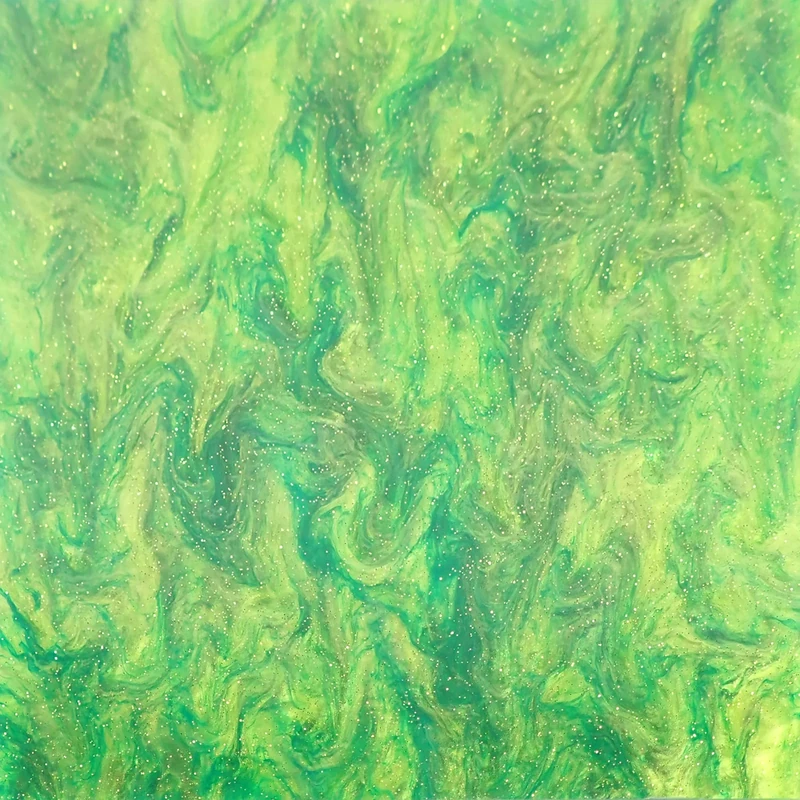 Green Glittering Smoky Cast Acrylic Sheet, 3mm thick (1000x600mm)