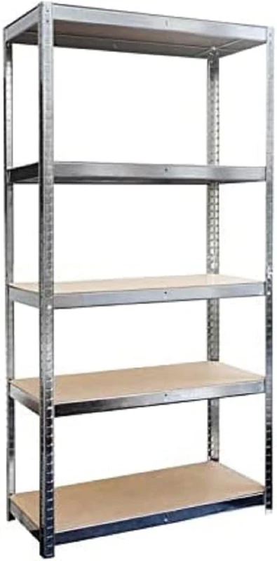 Megashopitalia Shelving Shelves Galvanized Metal 5 Shelves Warehouse W70xD30xH150cm