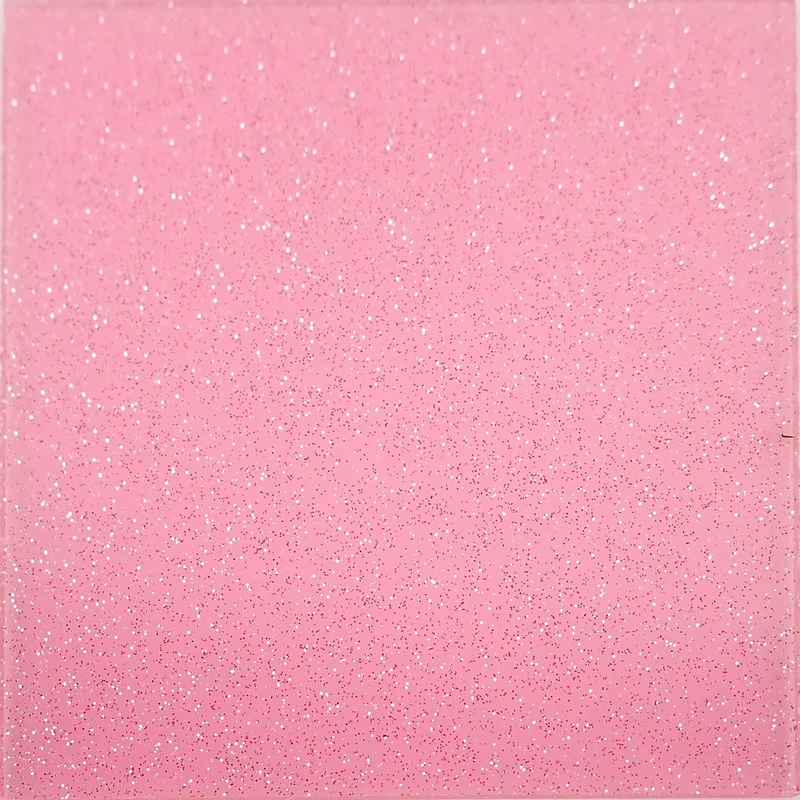 Incudo Pink Transparent Glitter Acrylic Sheet - 600x500x3mm