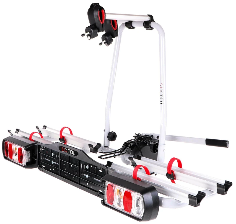 SIXTOL E-Bike 2 trailer device for two e-bikes with tool-free attachment of the wheels to the carrier and anti-theft device