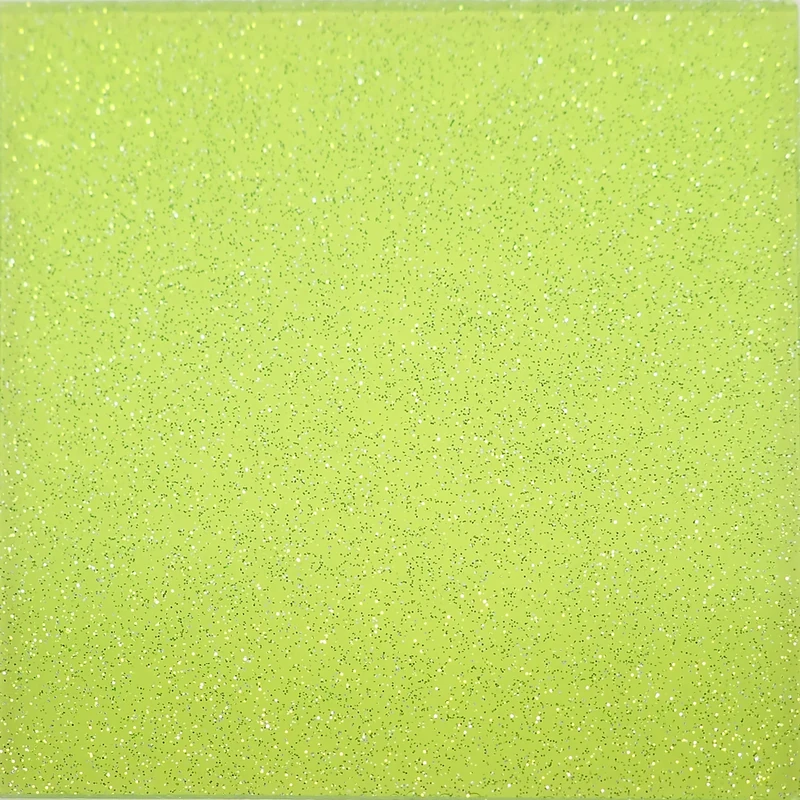 Green Transparent Glitter Cast Acrylic Sheet, 3mm thick (600x500mm)