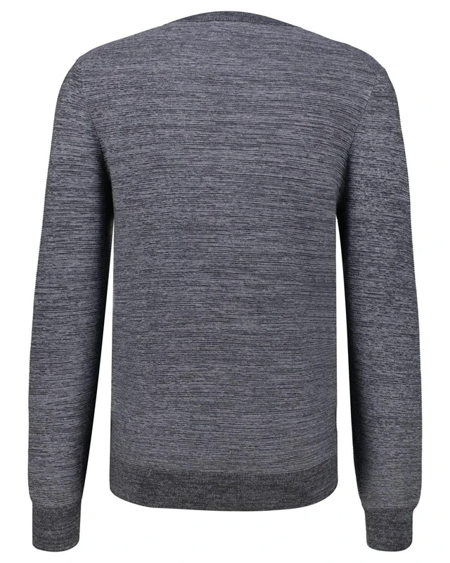 GANT Men's 2-tone Left-left C-neck Sweater , Dk Charcoal Melange,S