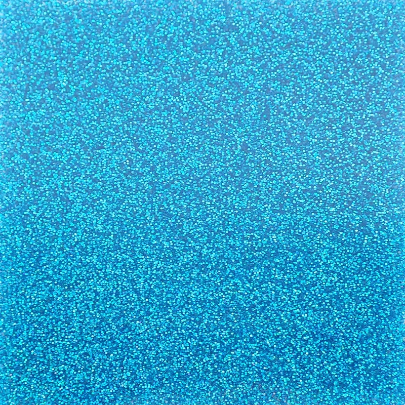 Cyan Blue Holographic Glitter Cast Acrylic Sheet, 3mm thick (1000x600mm)