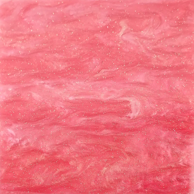 Pink Glittering Pearl Cast Acrylic Sheet, 3mm thick (600x500mm)