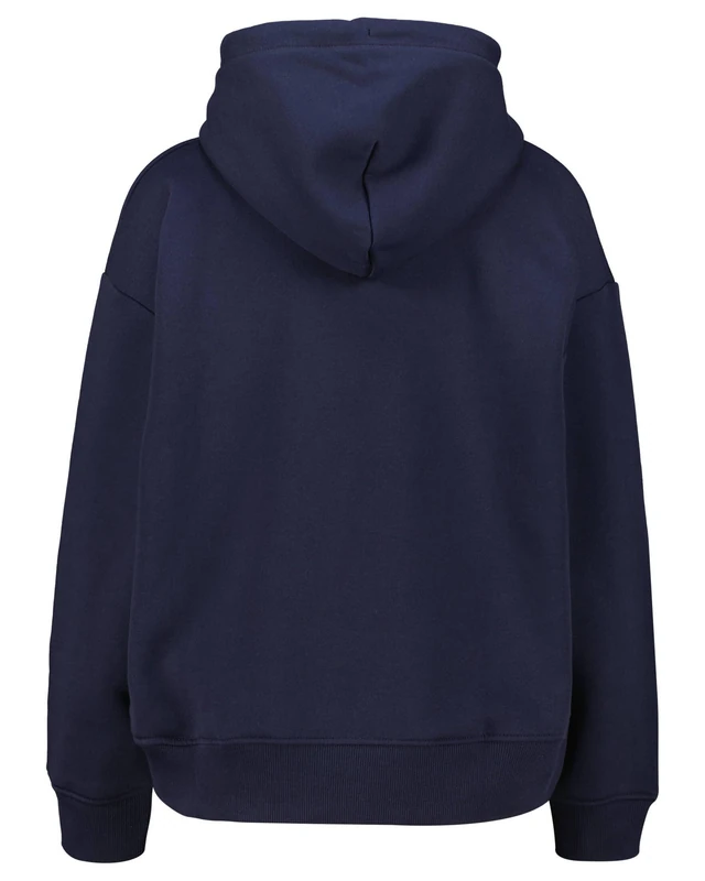 GANT Women's Rel Shield Hoodie Hooded Sweatshirt , Evening Blue,5XL