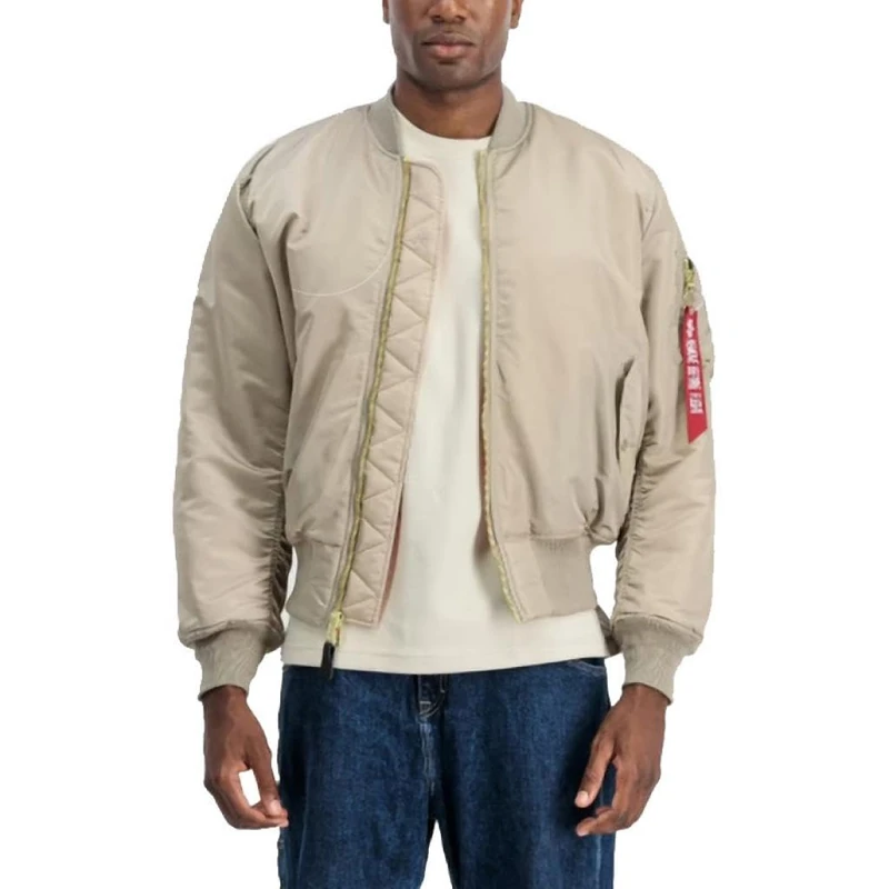 Alpha Industries MA-1 Bomber Jacket for Men Vintage Sand