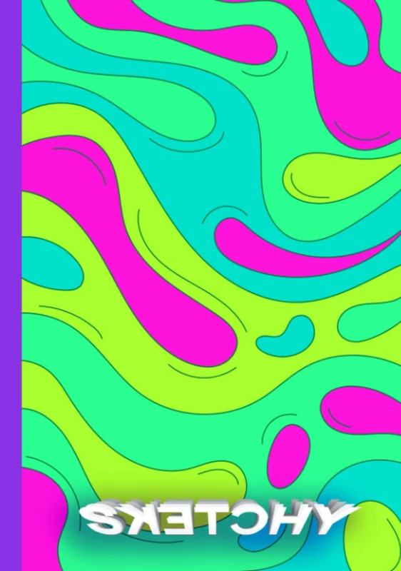 Sketchy Books - HardCover THICK 500 PAGES Sketchbooks - The Original - ULTIMATE MIX PAGES: Gorgeous Color Subtle Gradient to Blank Pages, Dotted ... Paper, Hexagonal Paper - It's A Keeper - D3