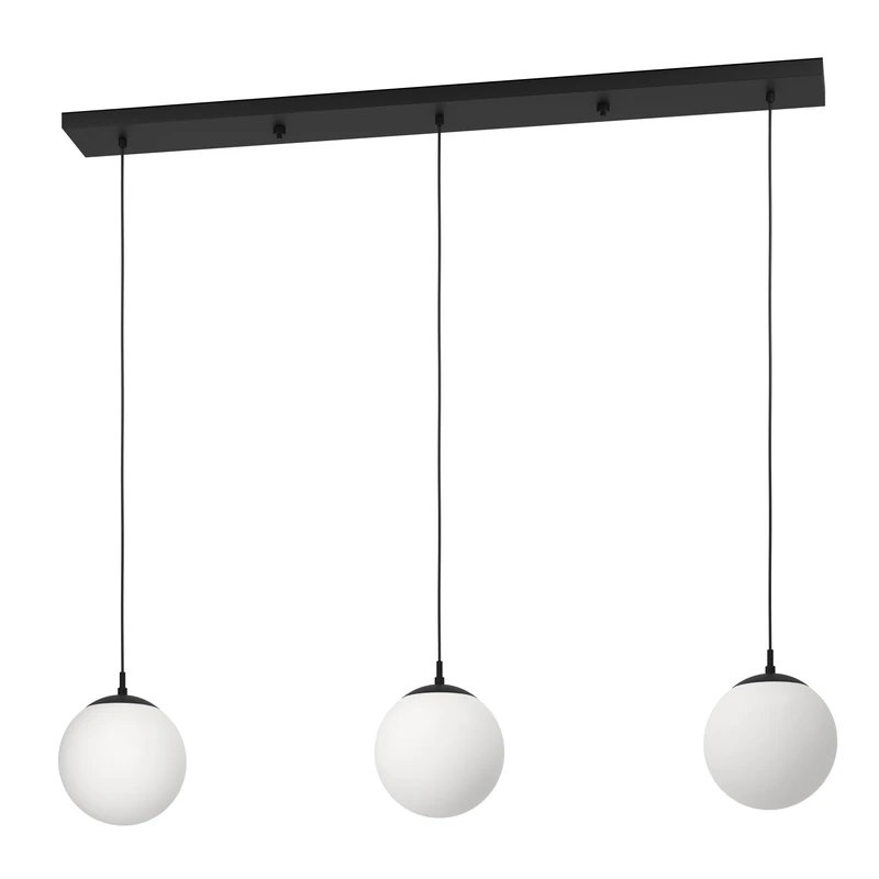 Eglo Pendant lamp Rondo 3 Glass Opal-Matt White E27 3x40W L: 121cm B: 20cm H: 110cm Dimmable