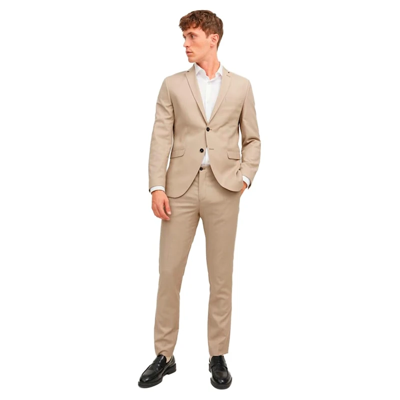 JACK & JONES Male Single Breasted Blazer JPRSOLARIS Super Slim Fit Blazer, Pure Cashmere, 40