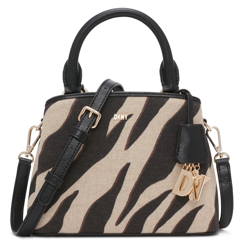 DKNY Women's R31dy465-zj1-small Satchel, Zebra/Black, S