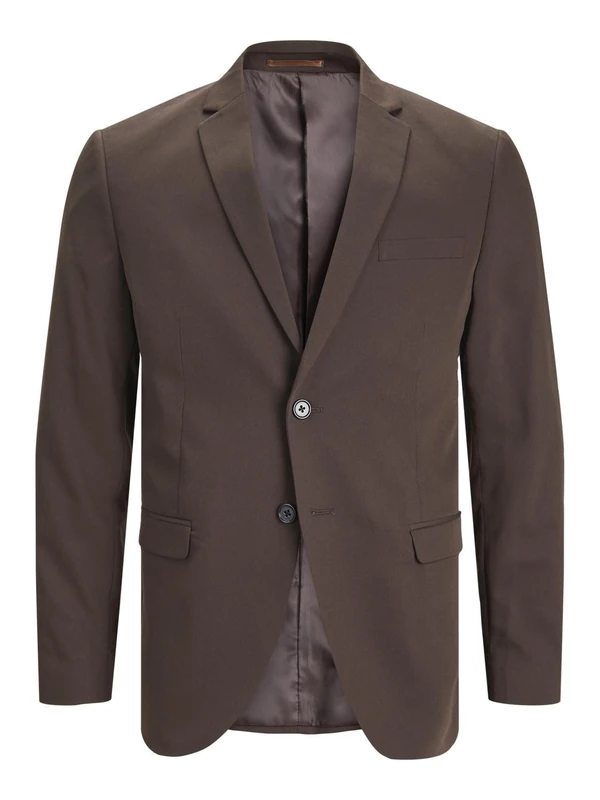 JACK & JONES Male Blazer Single Breasted Super Slim Fit, Brown, 38R
