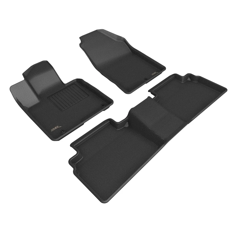 3D MAXpider Custom Fit Kagu Floor Mat (Black) Compatible with Hyundai Tucson Gasoline 2022-2024 - Full Set