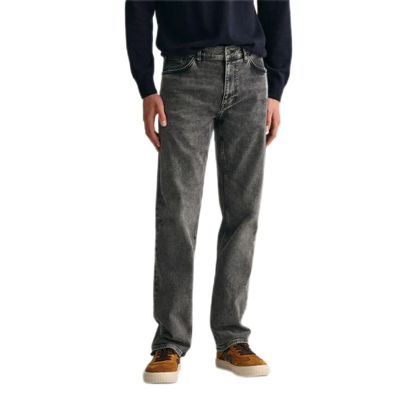 GANT Men's Regular Black wash Jeans, Black, 36 W/32 L