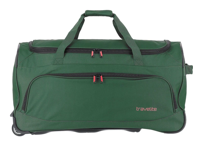 travelite trolley travel bag with wheels, sports bag BASICS FRESH, soft luggage wheeled duffle bag large in sporty design, 71 cm, 89 liters