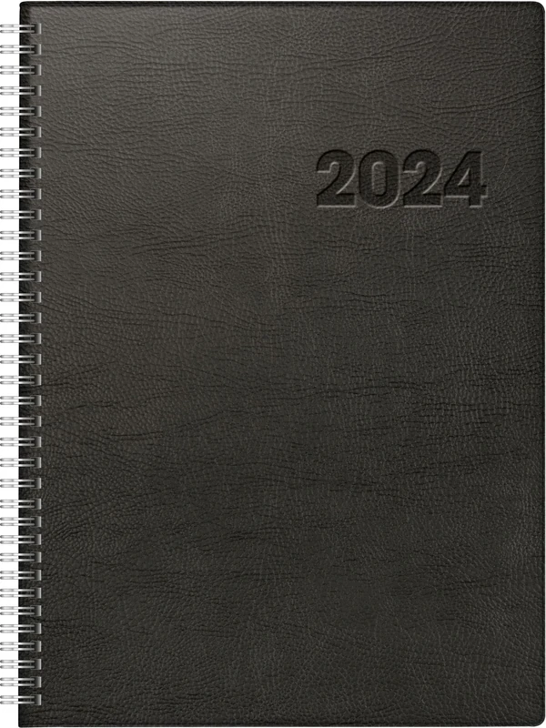 rido/idé Daily calendar model Conform 2024, Desk Planner, 1 page = 1 day, sheet size 21 x 29.1 cm, black