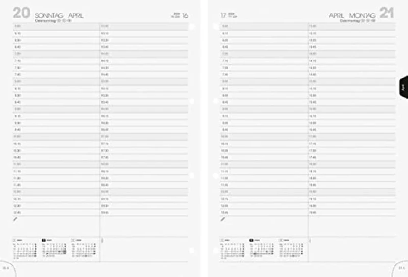 BRUNNEN Daily replacement calendar model 787 2024 1 page = 1 day A4 white