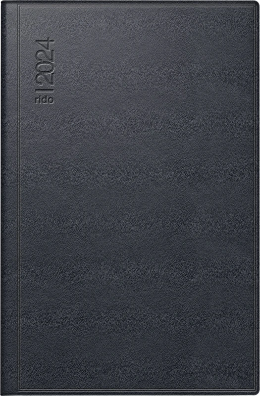 rido/idé Weekly calendar model partner/industry I 2024 2 pages = 1 week sheet size 7.2 x 11.2 cm black