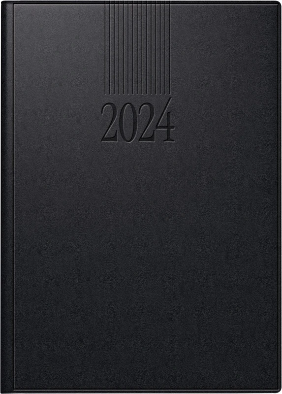 rido/idé Daily calendar model ROMA 1 2024, 1 page = 1 day, sheet size 14.2 x 20 cm, black, Desk Planner, Yearly Planner