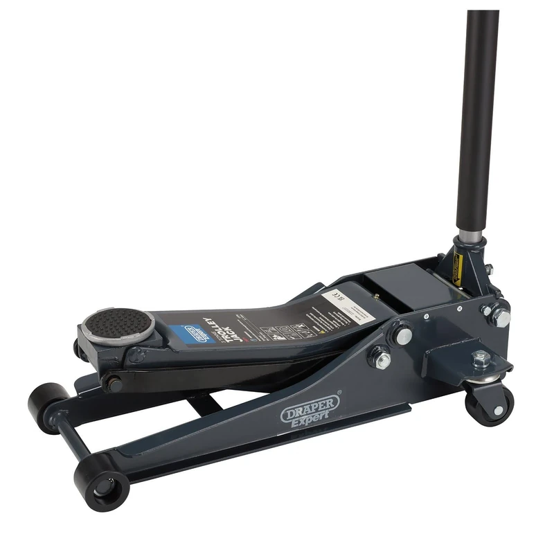 Draper 24271 Professional Low Profile Garage Trolley Jack, 3 Tonne,Grey and Black