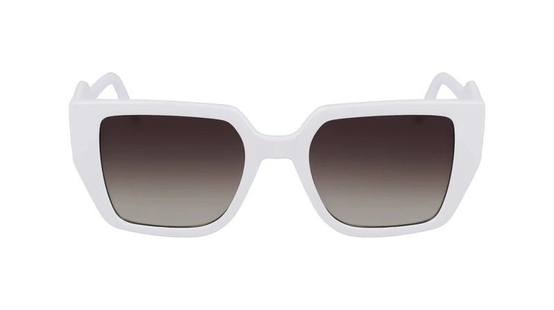 KARL LAGERFELD Women's Sunglasses KL6098S - White with Gradient Brown Lens