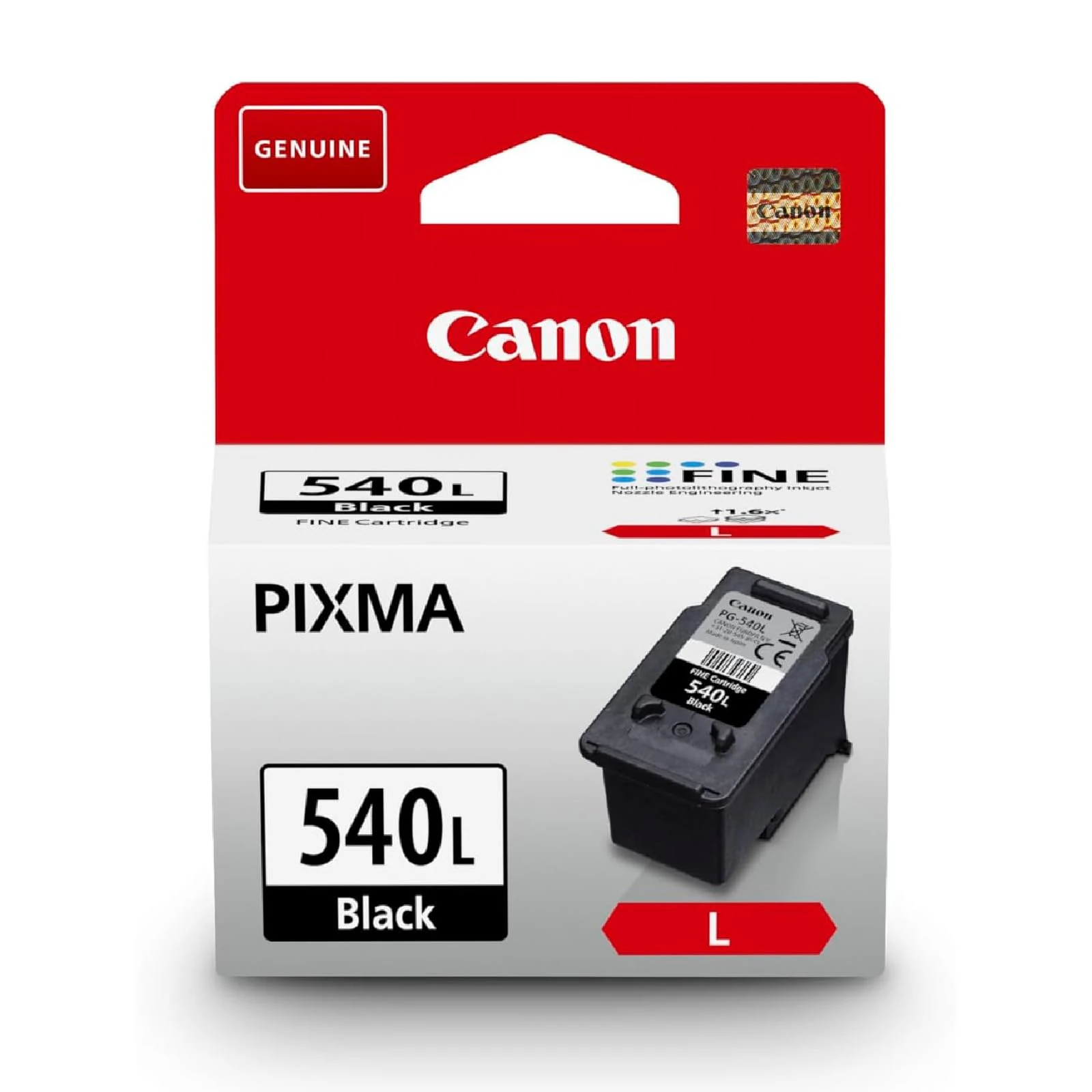 Canon Ink - PG-540L High Yield Genuine Black Printer Ink Cartridge - Prints Up to 300 A4 Pages (1 x Cartridge), Packaging May Vary
