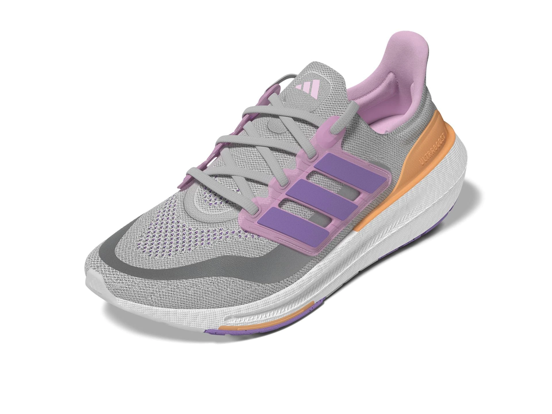 adidas Women's Ultraboost 23 Sneaker, Grey/Violet Fusion/Acid Orange, 4 UK