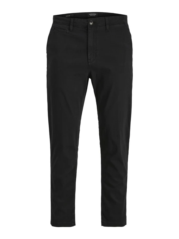 JACK & JONES Men's Jpstace Jjharlow Chino Noos Trousers, Black, 36 W/34 L - Image 1