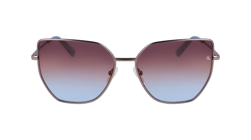 Calvin Klein Jeans Womens Sunglasses CKJ23202S - Brown with Purple Brown To Blue Lens - Image 1