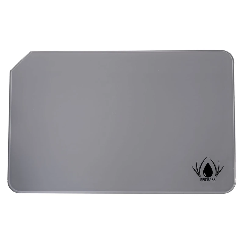 Redgrass Glass Palette for Oil Painting, Acrylics, Miniature Painting - 12.9" Studio XL - Tempered Glass with Bevelled Edges - 4 Rubber feet - Light Gray Backing