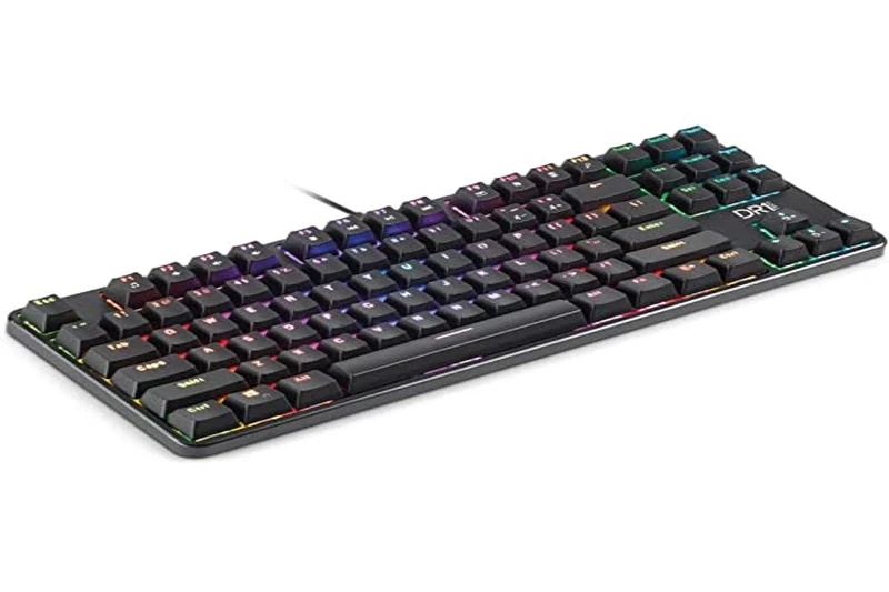 DR1TECH Raven+ TKL Mechanical RGB Gaming Keyboard for PC [20 mln Click] 87 Keys Anti Ghosting – Ergonomic USB Keyboard with Wire (International QWERTY Layout)