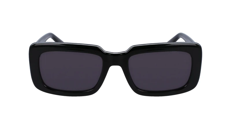 KARL LAGERFELD Unisex Adult Sunglasses KL6101S - Black with Solid Grey Lens