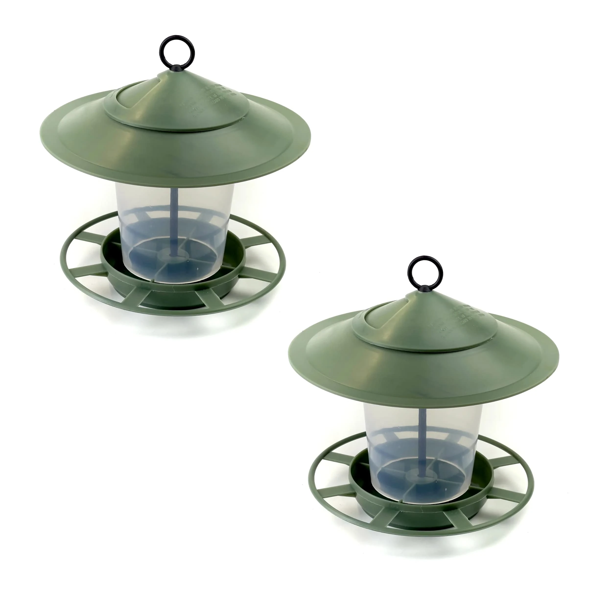 etree Easy Clean Hanging Lantern Bird Feeder (2025 Design) - Prevent Disease & Protect Wildlife Slate Green Pack of 2