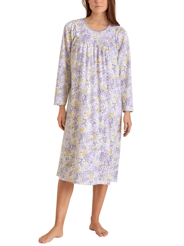 CALIDA Ladies Soft Cotton Nightdress Twilight Purple Standard, Twilight Purple, One size - Image 1
