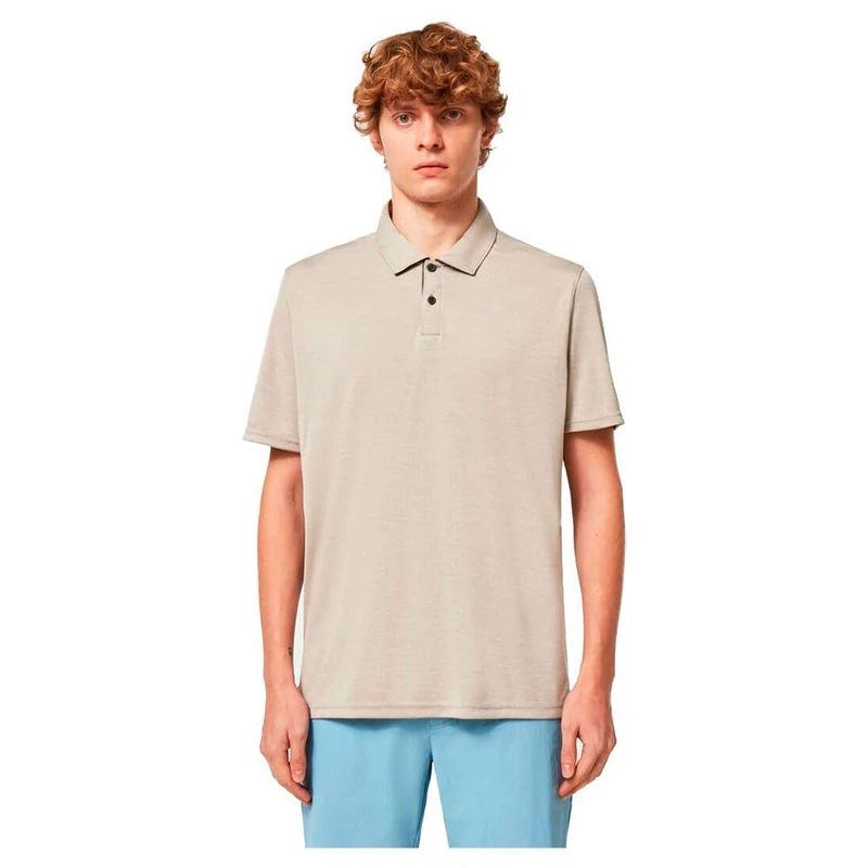 Oakley Men's Aero Hydrolix Polo Shirt, Arctic White Heather, XL