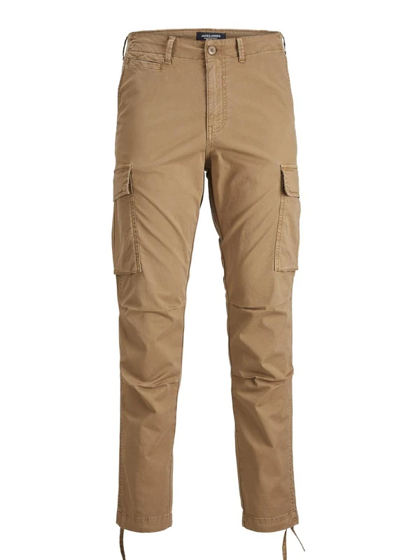 JACK & JONES Male Cargo Trousers Carrot Fit Cargo Trousers, Otter, 27 W/30 L