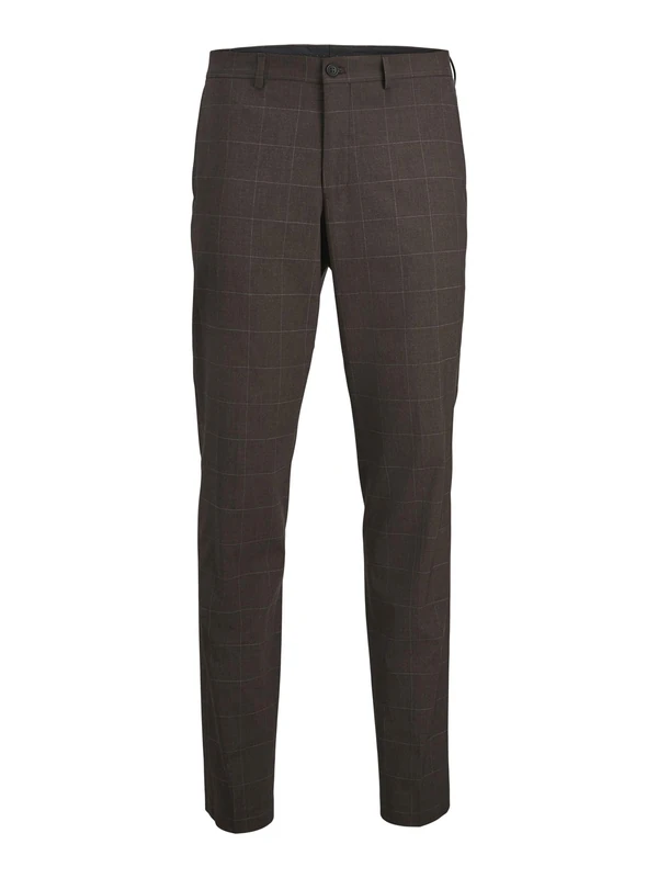 JACK & JONES Men's Jprsolaris Check Trouser Sn Suit Trousers, Chocolate Cake/Checks: Super Slim fit, W46