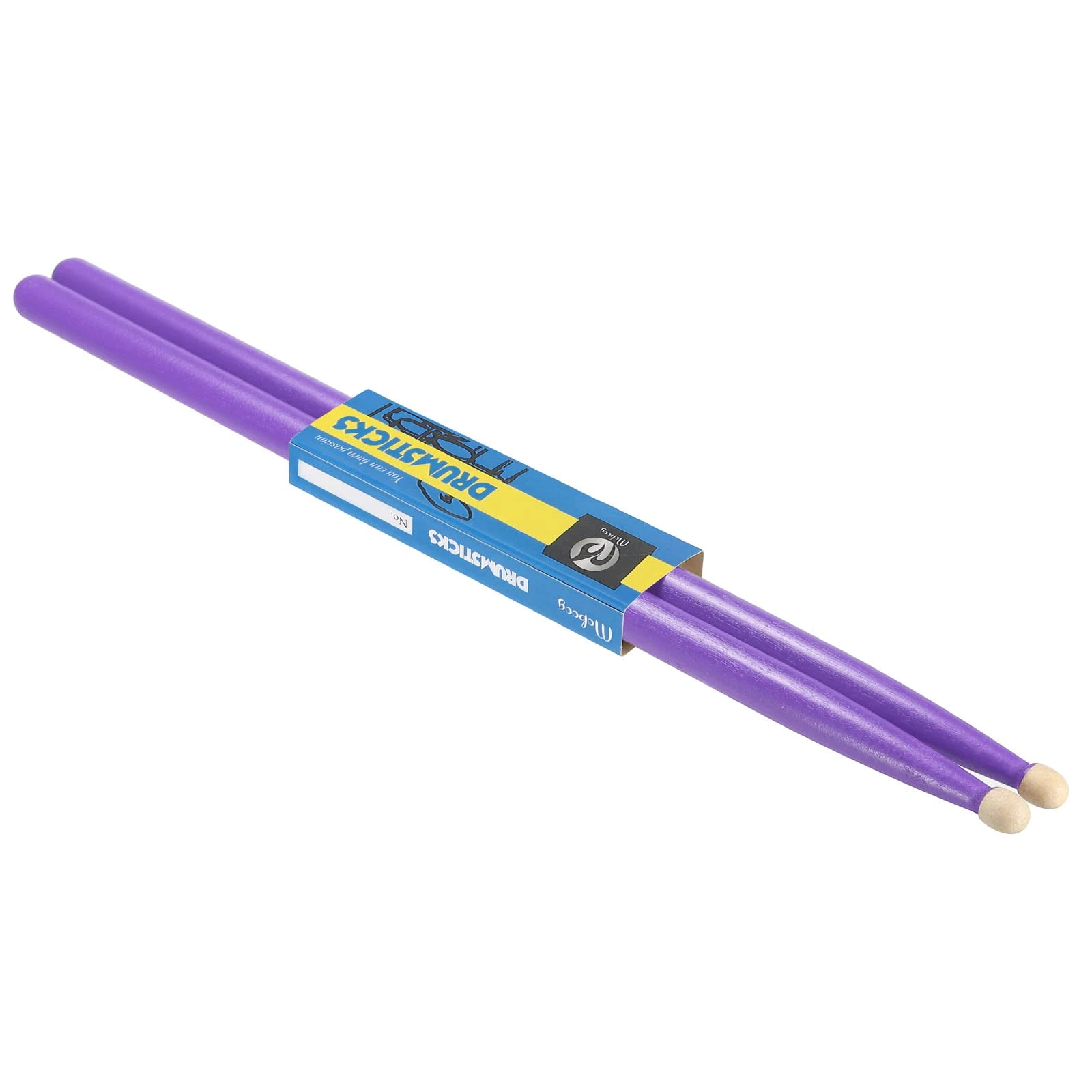 PATIKIL Maple Wood Drumstick Anti Slip Drum Stick 5A Purple 1 Pair for Drumming Musical Instrument Percussion
